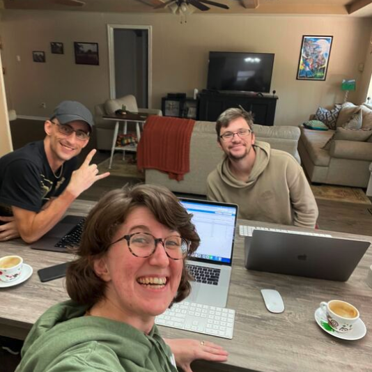 James, Wayne, and Anne decided to get the summit started early at the Airbnb with some homemade cappuccinos. 